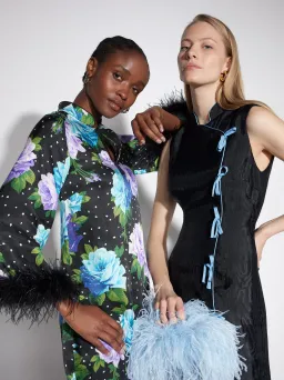 Kitri Carlotta Blue Painted Rose Mini Dress. Size 12 for rent on The Volte - image 4