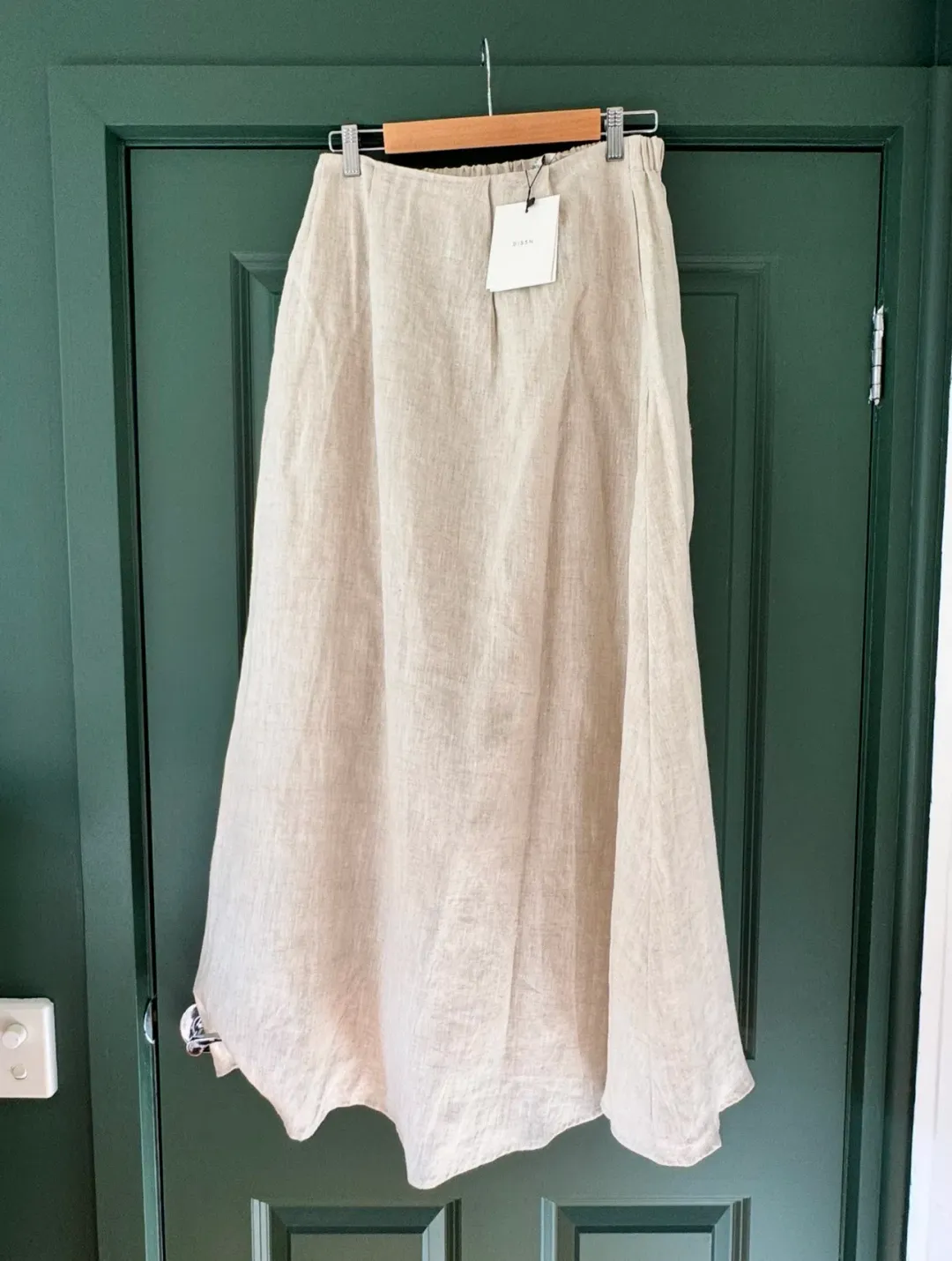 DIISH Natural Linen Skirt and Top Set. Size 10/12 for rent on The Volte - main image
