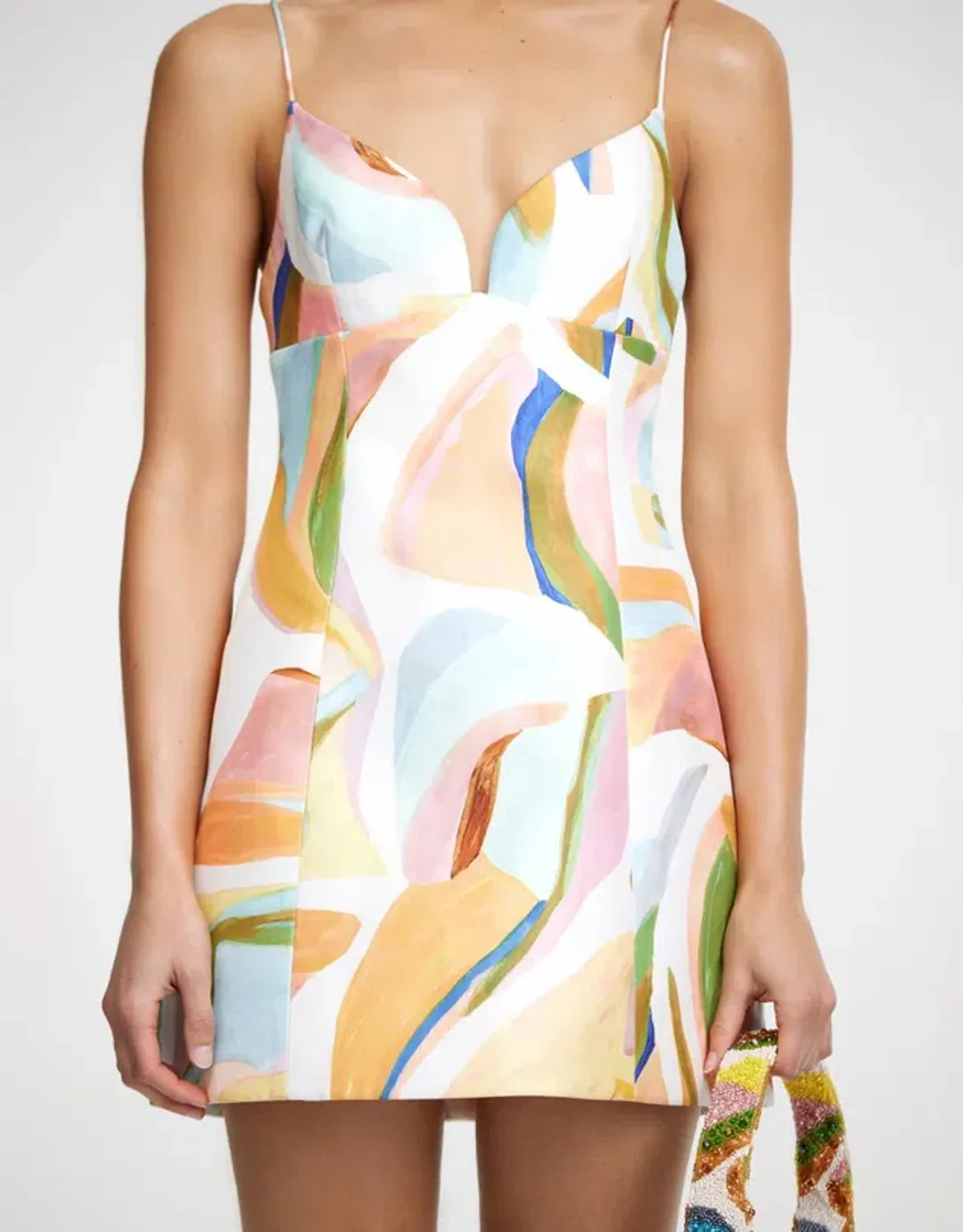 Acler Bartin Multi Coloured Mini Dress. Size 12 for rent on The Volte - main image