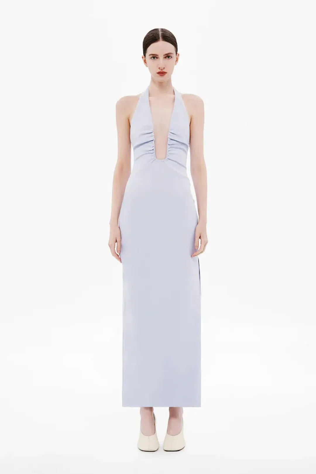 Misha Lusi Crepe Maxi Dress in Lilac Size Small for rent on The Volte - main image