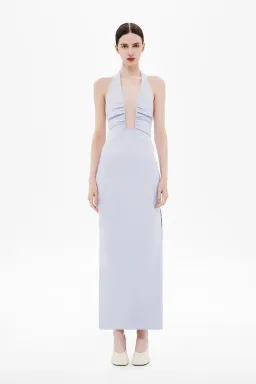 Misha Lusi Crepe Maxi Dress in Lilac Size Small for rent on The Volte - image 2