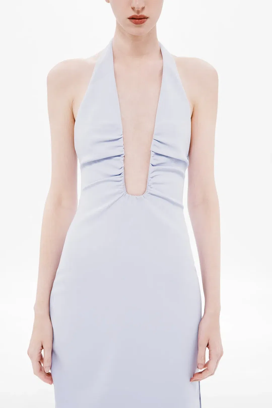 Misha Lusi Crepe Maxi Dress in Lilac Size Small for rent on The Volte - main image