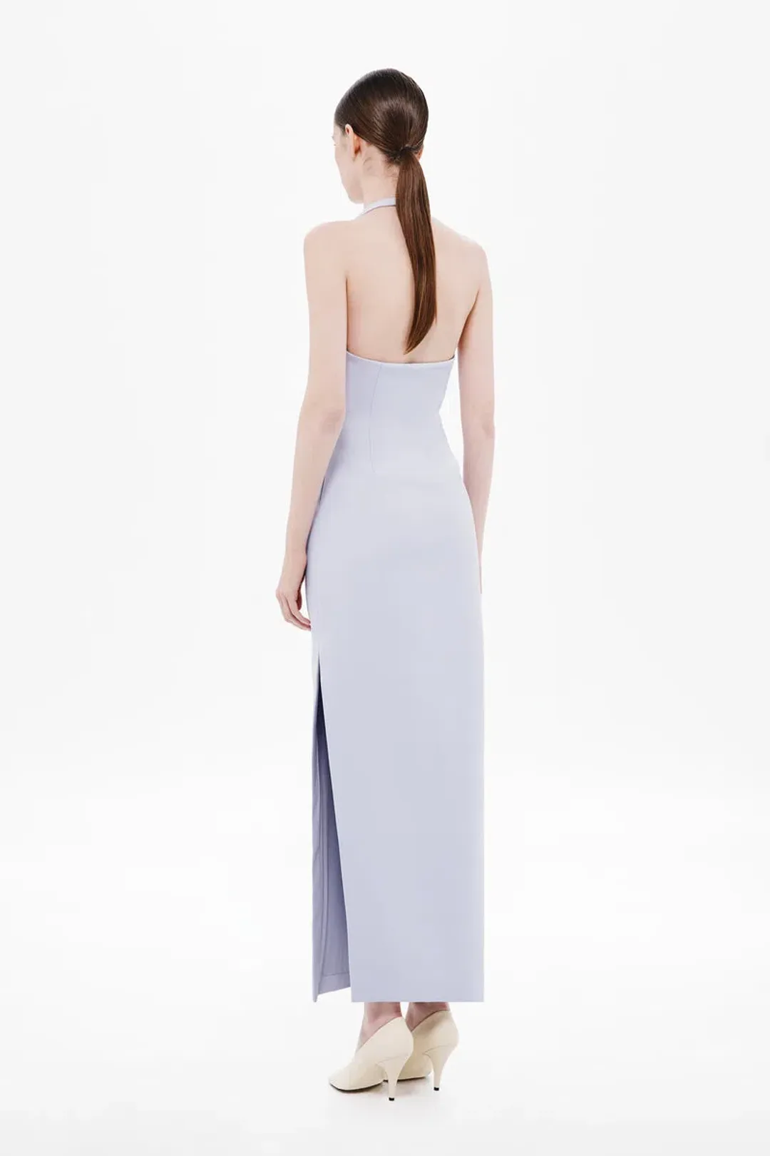 Misha Lusi Crepe Maxi Dress in Lilac Size Small for rent on The Volte - main image