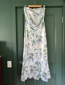 Bec + Bridge Moon Dance Strapless Dress in the "Watercolour Floral". Size 12 for rent on The Volte - image 2
