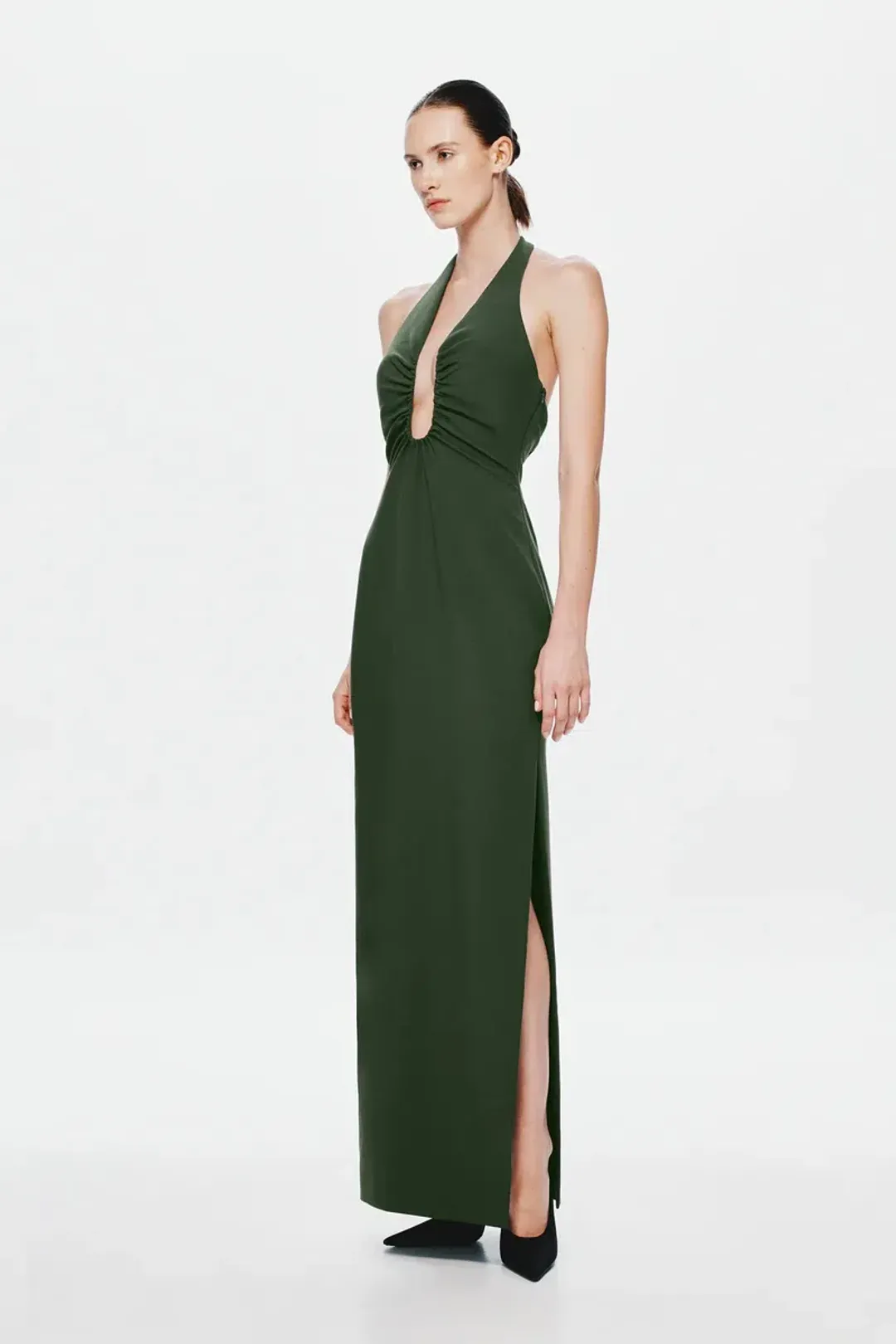 Misha Alusia Maxi Dress in Moss Green Size Small for rent on The Volte - main image