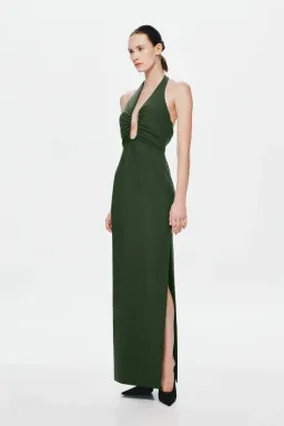 Misha Alusia Maxi Dress in Moss Green Size Small for rent on The Volte - image 4
