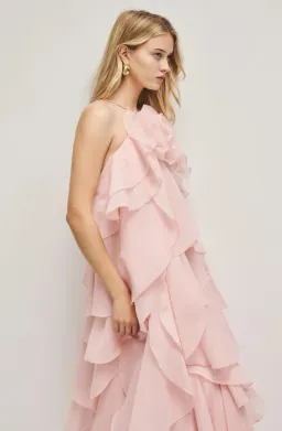 AJE Pandorea Layered Maxi Dress Pink Size 8 for rent on The Volte - image 3