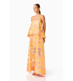 Elliatt Elysia Tiered Gown in Orange Floral Size S /AU8 for rent on The Volte - image 2
