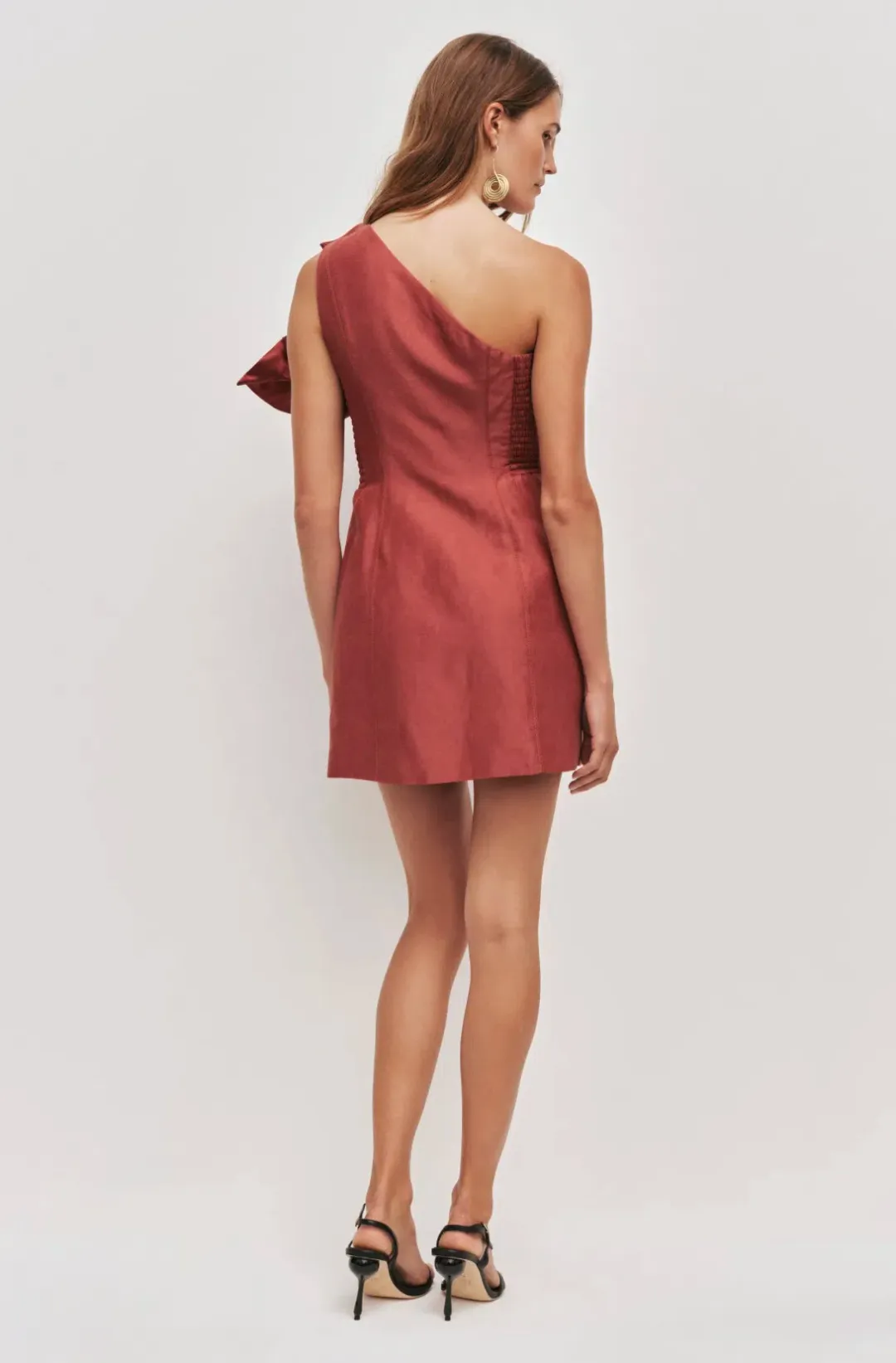 Aje Isla mini dress Rust Size 10 for rent on The Volte - main image