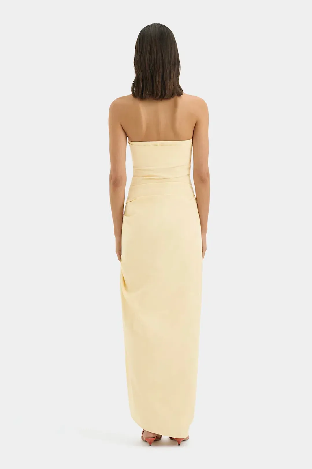 FLORENT STRAPLESS GOWN | BUTTER - SIZE 10 for rent on The Volte - main image