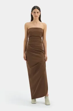 FLORENT STRAPLESS GOWN | MOCHA - SIZE 8 for rent on The Volte - image 1