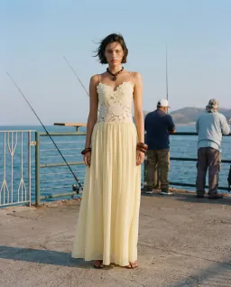 Hansen And Gretel Stephanie Maxi Dress Butter Cream Size 8 for rent on The Volte - image 1