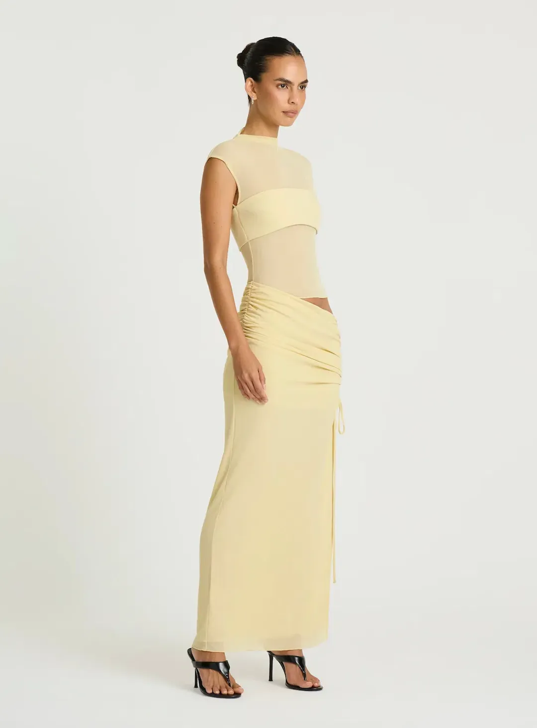 BECKER MAXI DRESS | LEMON CREAM - SIZE 6 for rent on The Volte - main image