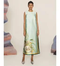 Alemais Anita Satin Crepe Midi Dress in Print Size AU10 for rent on The Volte - image 1