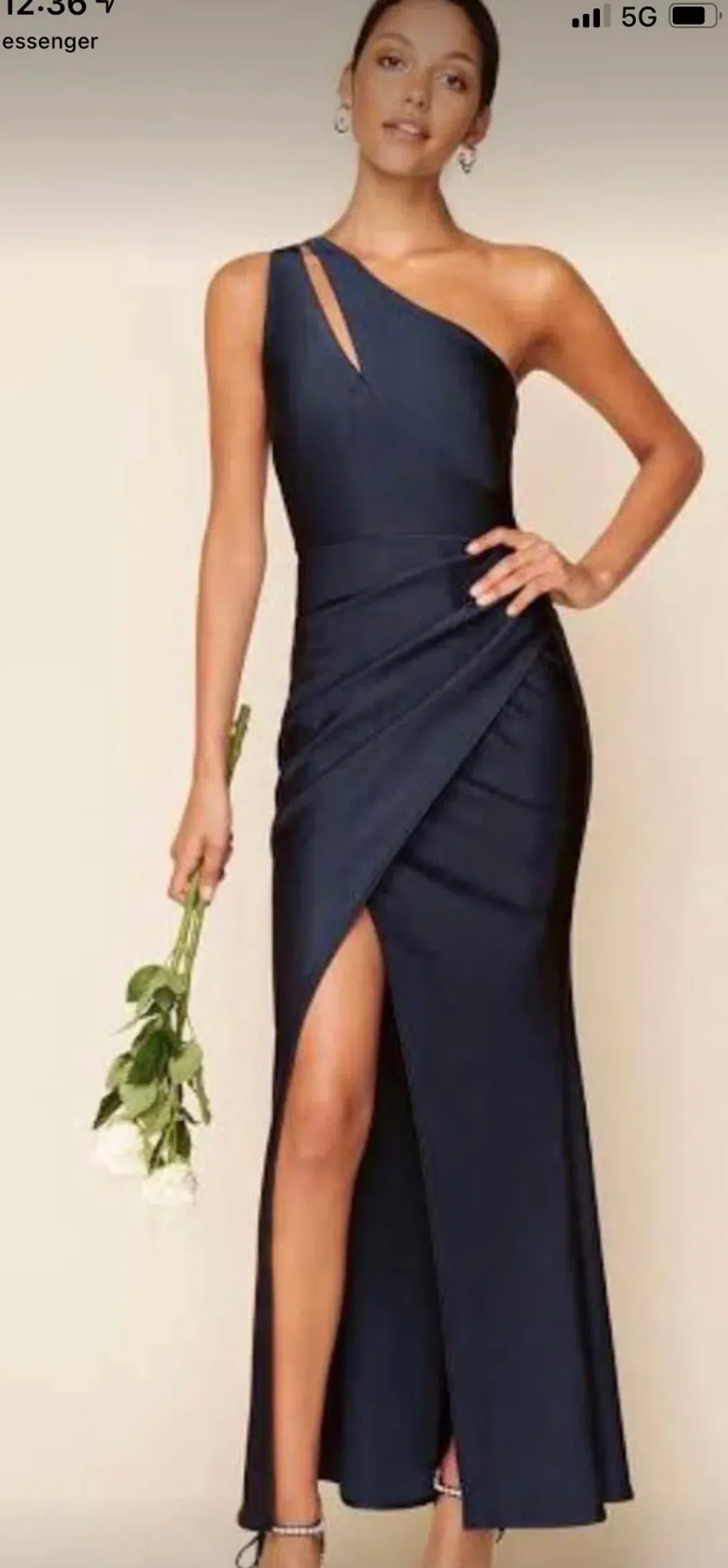 Shieke long dress navy size 10 for rent on The Volte - main image