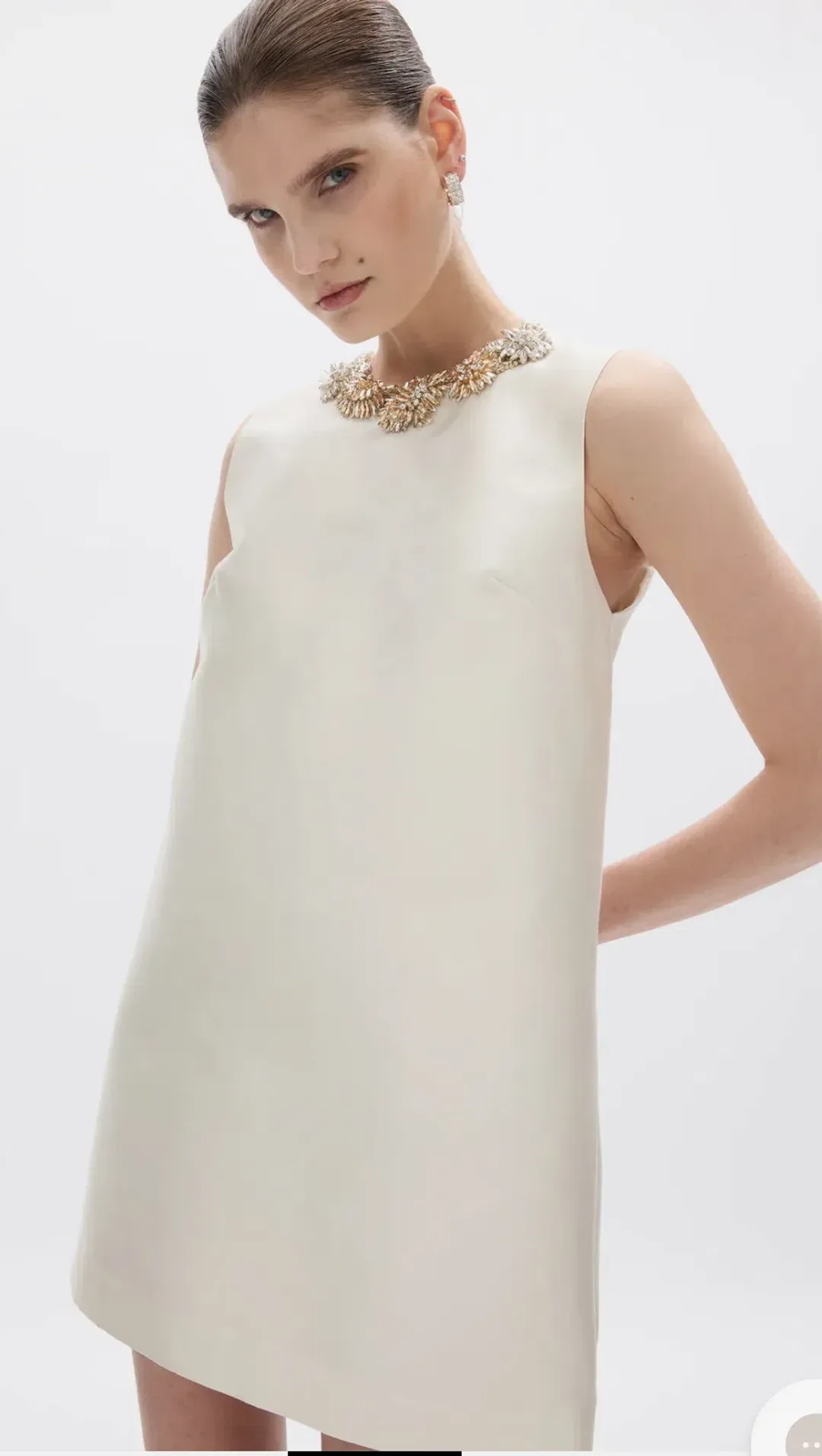 Rachel Gilbert Ludovica Shift Mini - White ivory AU 8   for rent on The Volte - main image