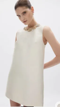 Rachel Gilbert Ludovica Shift Mini - White ivory AU 8   for rent on The Volte - image 3