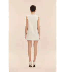 Rachel Gilbert Ludovica Shift Mini Dress with Crystal Embellishments in Ivory AU 8 - Hen's & Bachelorette Party Dress for rent on The Volte - image 2