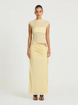 BECKER MAXI DRESS | LEMON CREAM - SIZE 10 for rent on The Volte - image 1