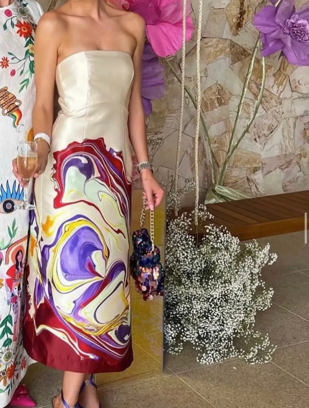 Alemais Luca corset midi dress size 8 for rent on The Volte - main image