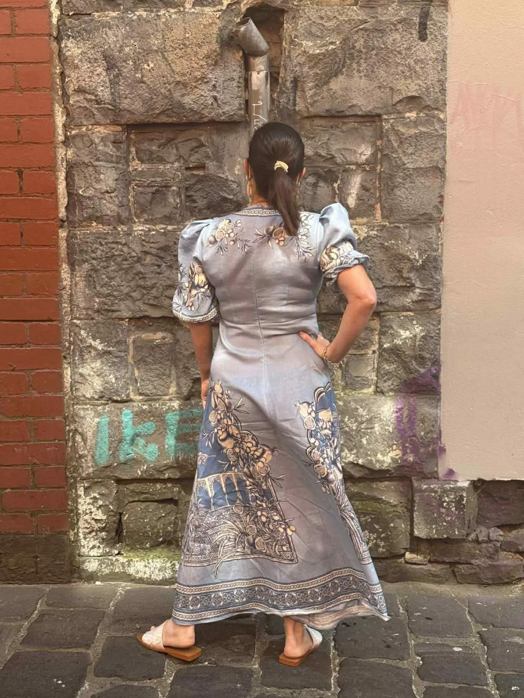 ALEMAIS VILLA ROMANTICA MIDI DRESS [LASIRENA EXCLUSIVE] SIZE 16 for rent on The Volte - main image