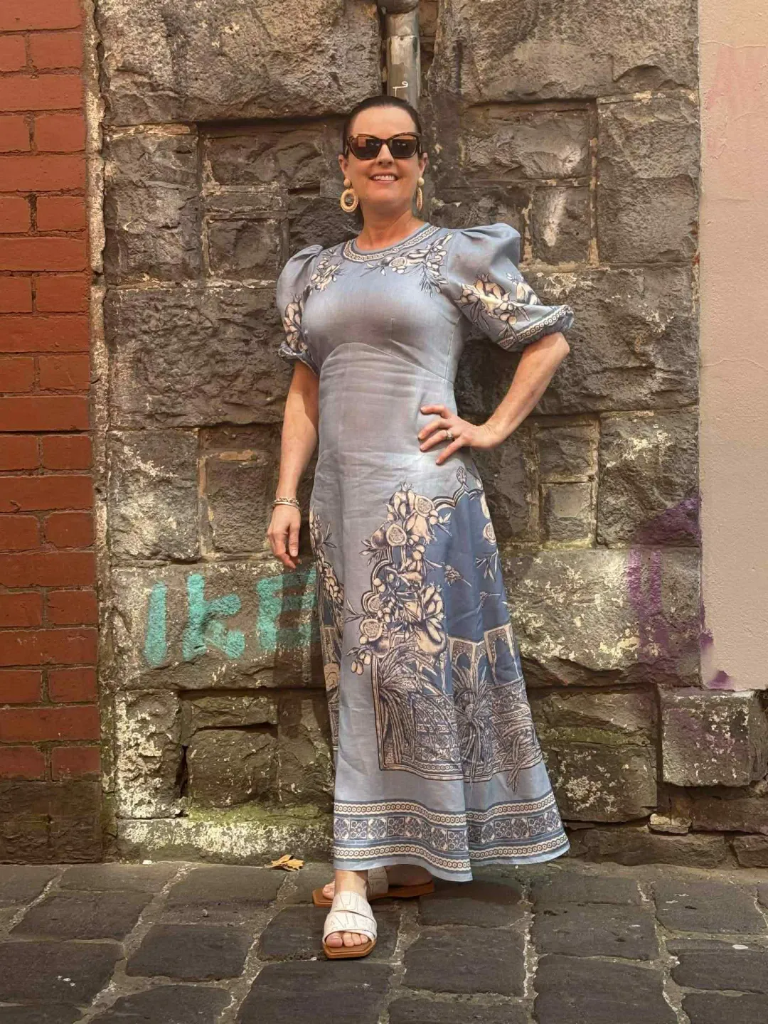 ALEMAIS VILLA ROMANTICA MIDI DRESS [LASIRENA EXCLUSIVE] SIZE 16 for rent on The Volte - main image