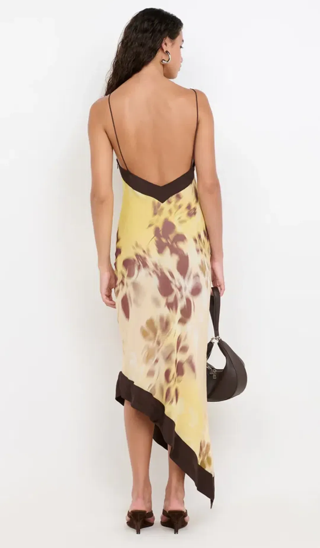 Bec & Bridge BLAISE ASYM MIDI DRESS PALMERA FLORAL Size 6 for rent on The Volte - main image