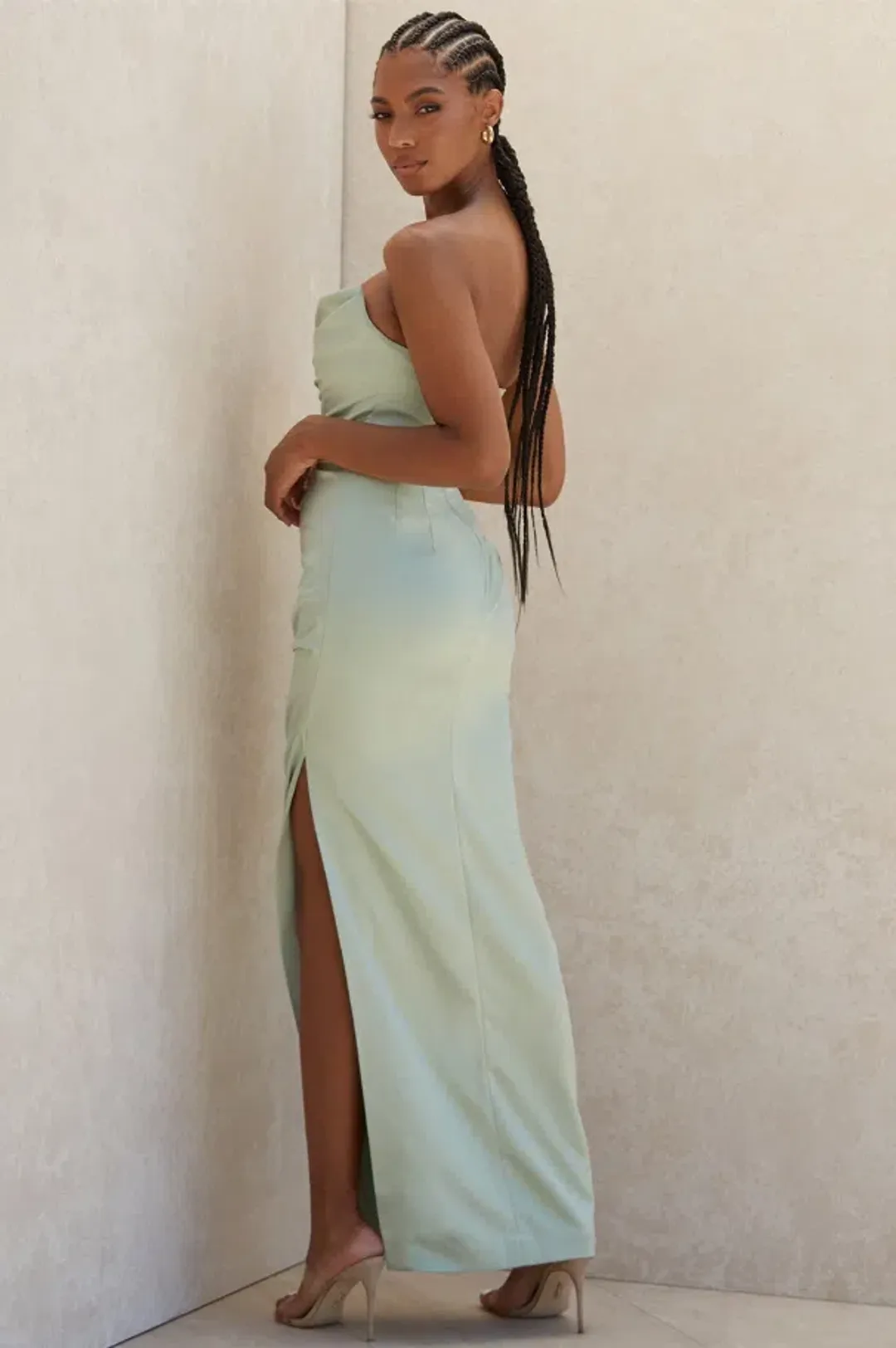 House of CB Adrienne Dress Size 6 in Sage for rent on The Volte - main image