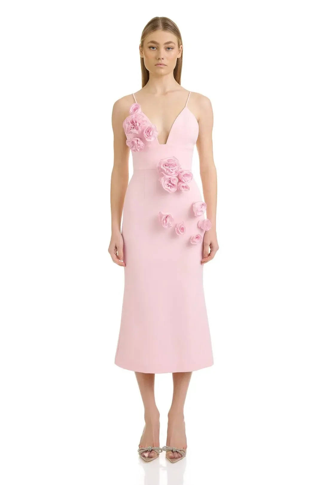 Eliya the Label April Midi Dress in Blush | Size AU 6 XS for rent on The Volte - main image