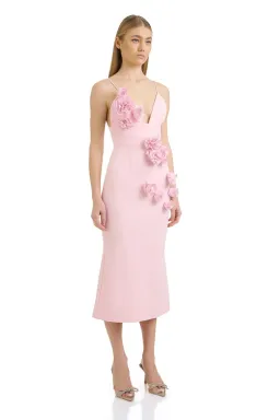 Eliyah the Label April Midi Dress in Blush | Size 12 / L for rent on The Volte - image 4