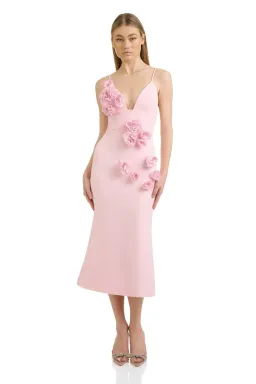 Eliyah the Label April Midi Dress in Blush | Size 12 / L for rent on The Volte - image 2
