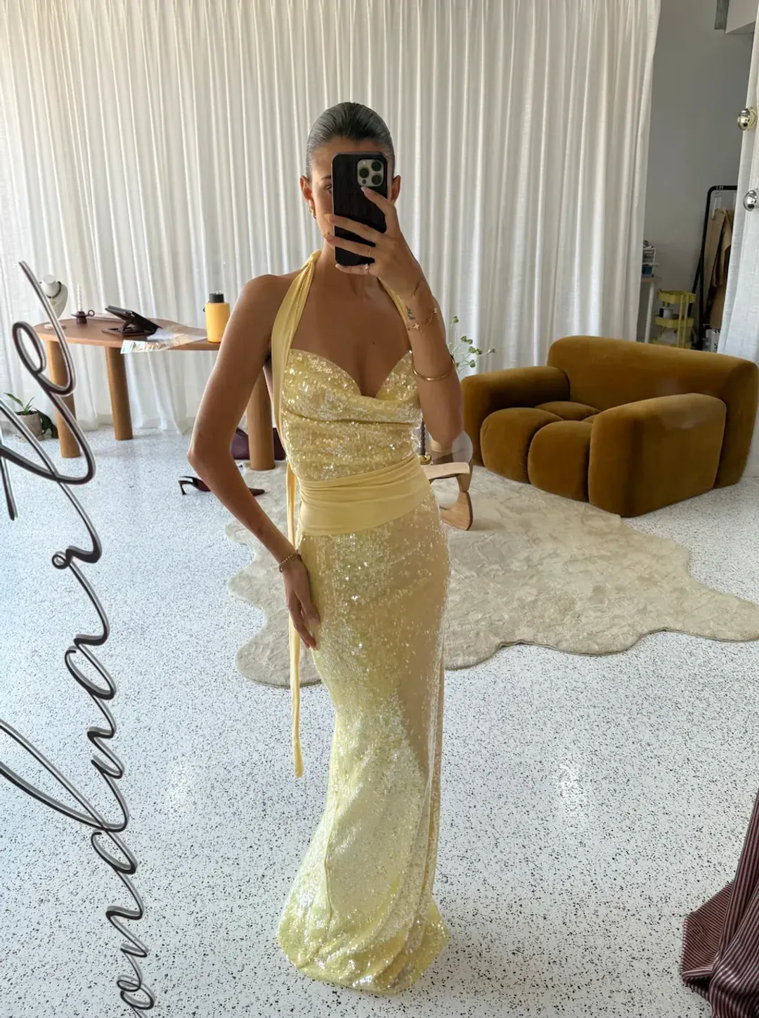 LUMI DRESS | BABY YELLOW - SIZE 6 for rent on The Volte - main image