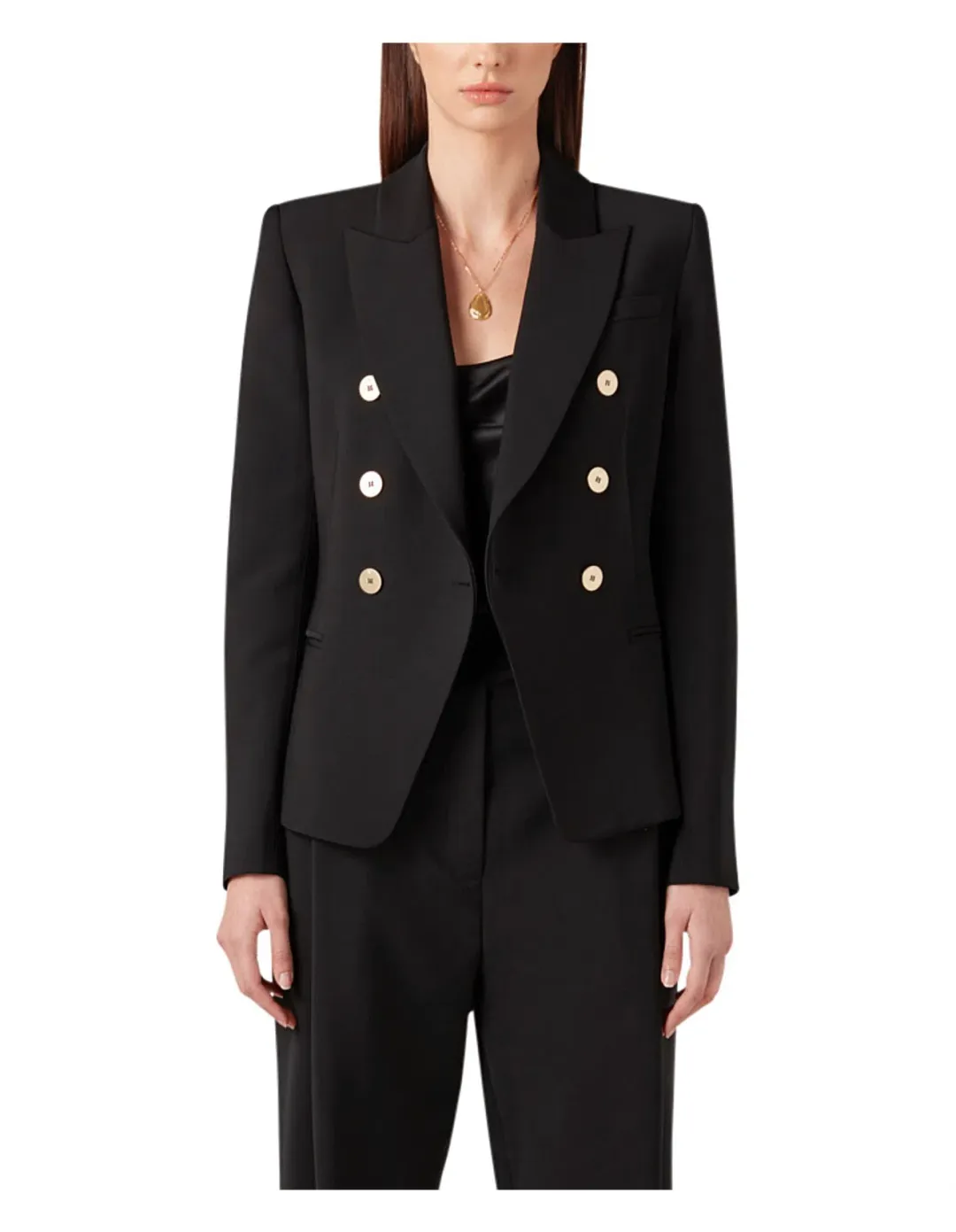 Camilla And Marc Dimmer Blazer Jacket In Blake Black | Size AU 8 for rent on The Volte - main image
