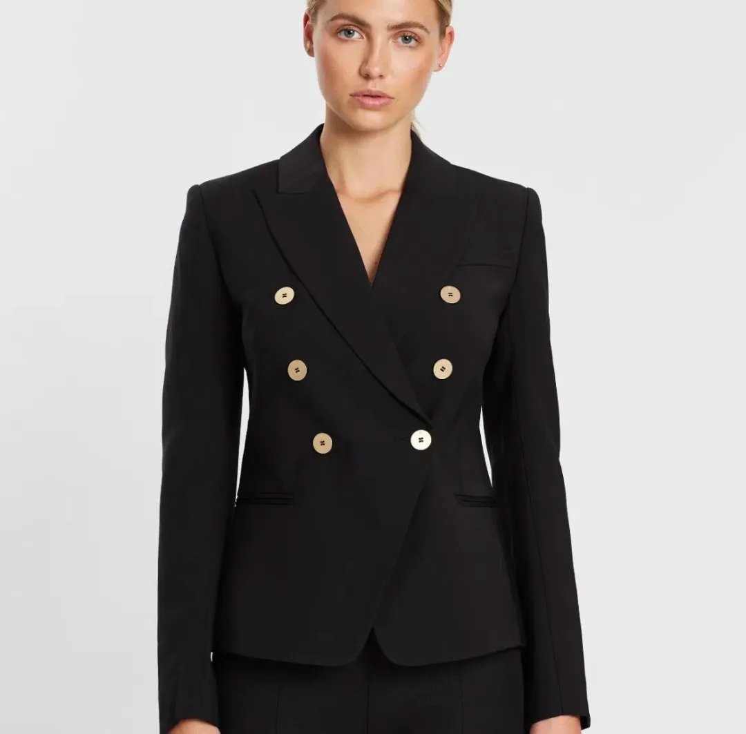 Camilla And Marc Dimmer Blazer Jacket In Blake Black | Size AU 8 for rent on The Volte - main image
