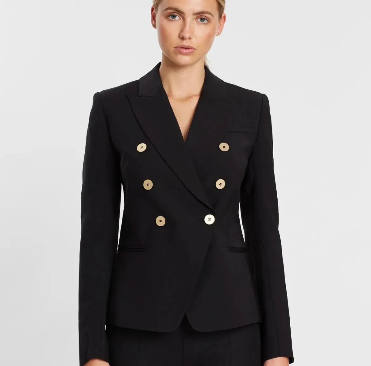Camilla And Marc Dimmer Blazer Jacket In Blake Black | Size AU 8 for rent on The Volte - main image