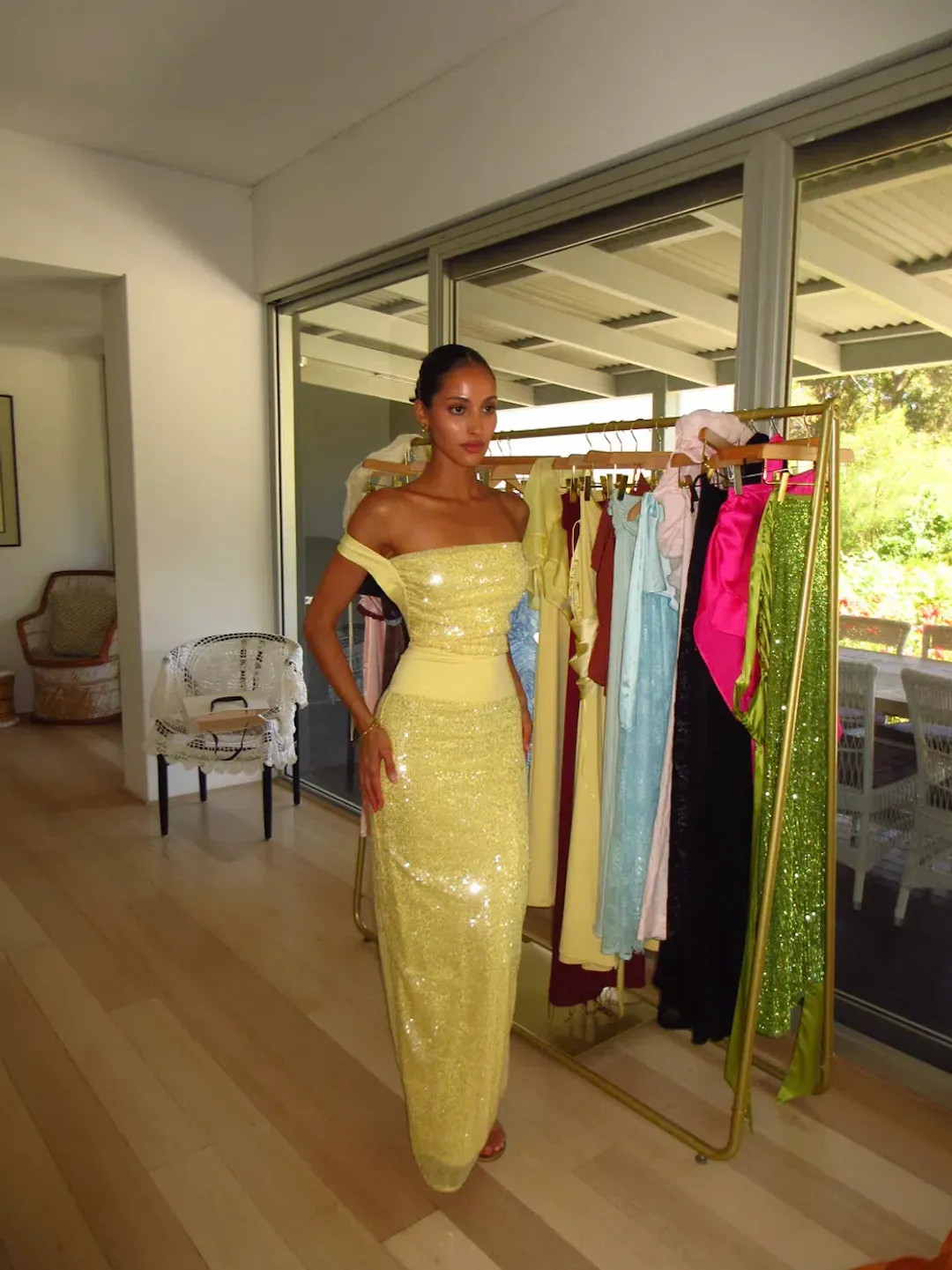 LUMI DRESS | BABY YELLOW - SIZE 10 for rent on The Volte - main image