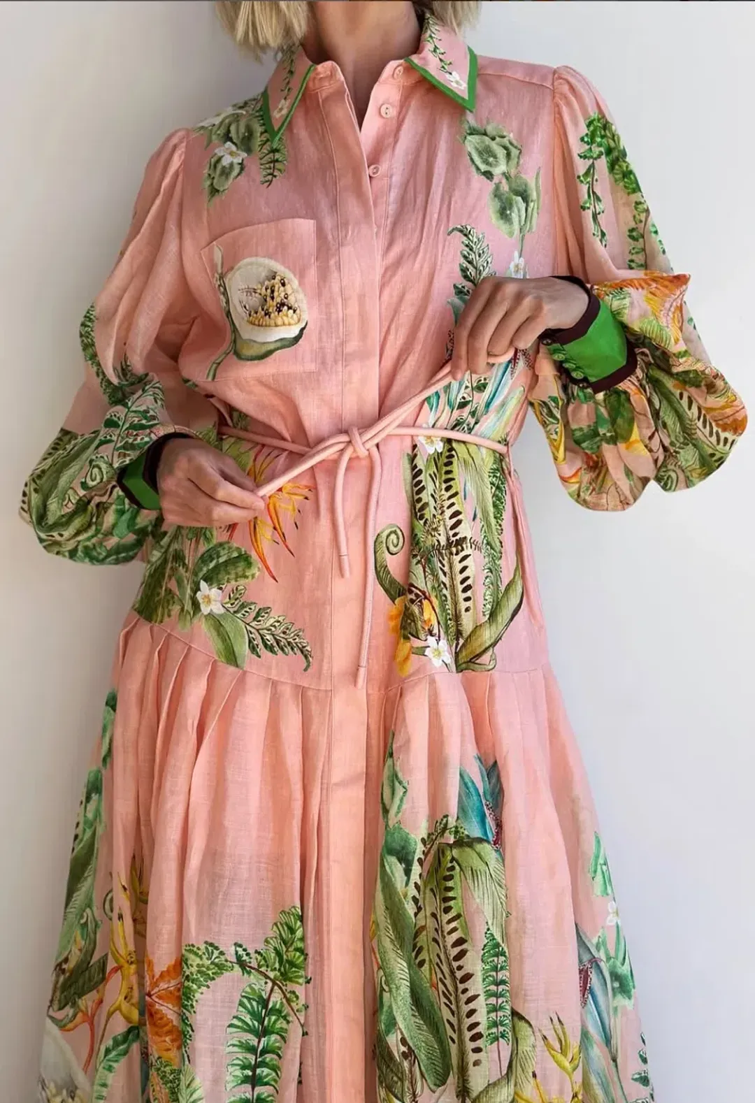 ALEMAIS PAPAYA SHIRTDRESS SIZE 12 for rent on The Volte - main image