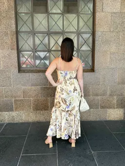 ZIMMERMANN COCO TIE FRONT MIDI DRESS SIZE 2/12 for rent on The Volte - image 2