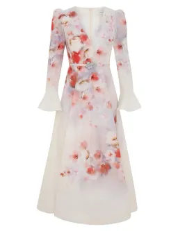 ZIMMERMANN CRUSH FRILL SLEEVE MIDI SIZE 2/12 for rent on The Volte - image 3