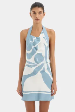 Sir the label Lilou halter mini dress in liora blue size 1 (au8) for rent on The Volte - image 2