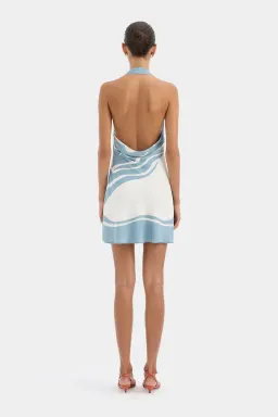 Sir the label Lilou halter mini dress in liora blue size 1 (au8) for rent on The Volte - image 3