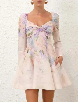 ZIMMERMANN DAWNING PUFF SLEEVE MINI DRESS SIZE 2/12 for rent on The Volte - image 5