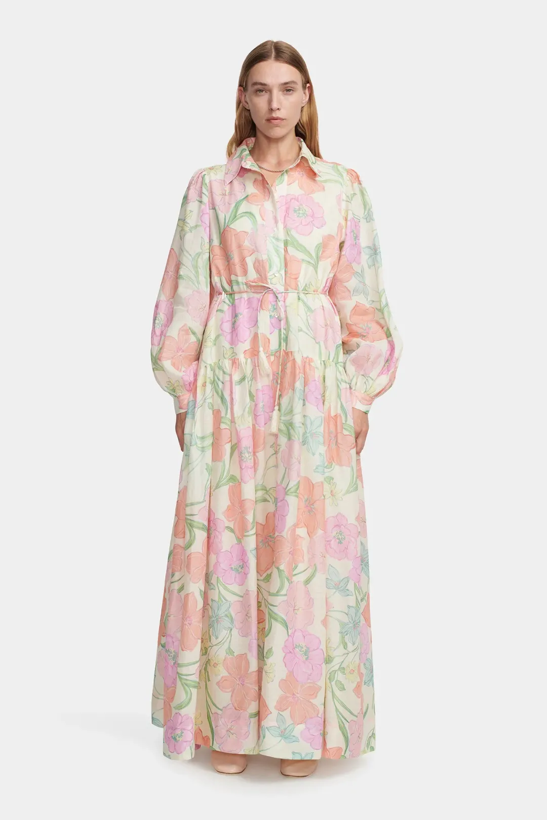 Hansen And Gretel Delia Shirt Dress Flower Market Floral Size 12 for rent on The Volte - main image