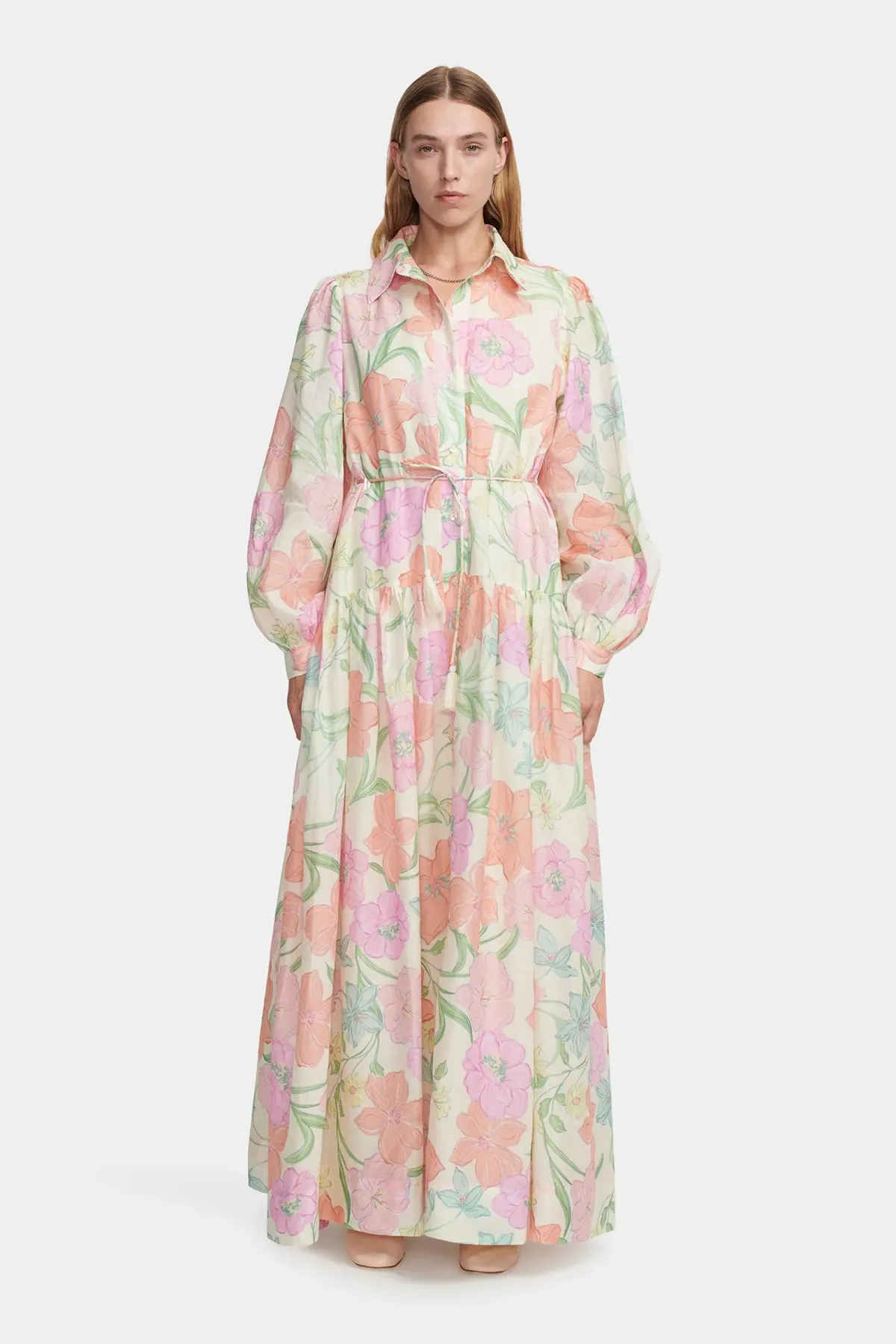 Hansen And Gretel Delia Shirt Dress Flower Market Floral Size 12 for rent on The Volte - main image
