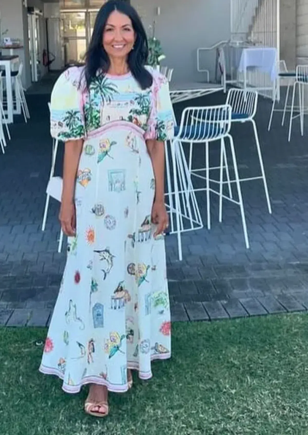 ALEMAIS SUNSET MIDI DRESS SIZE 8 for rent on The Volte - main image