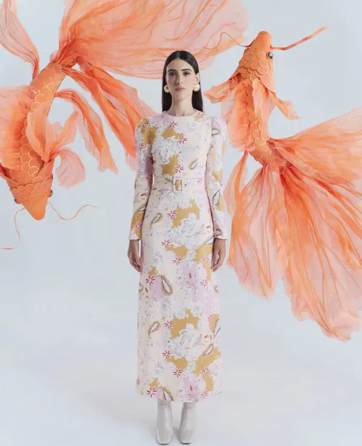 JUSTIN TONG HAZEL MIDI [ENCHANTED WATERS] SIZE 10 for rent on The Volte - main image