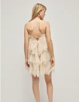 Aje Ophelia Lace Mini in Pastel Lemon Size 6 for rent on The Volte - image 3