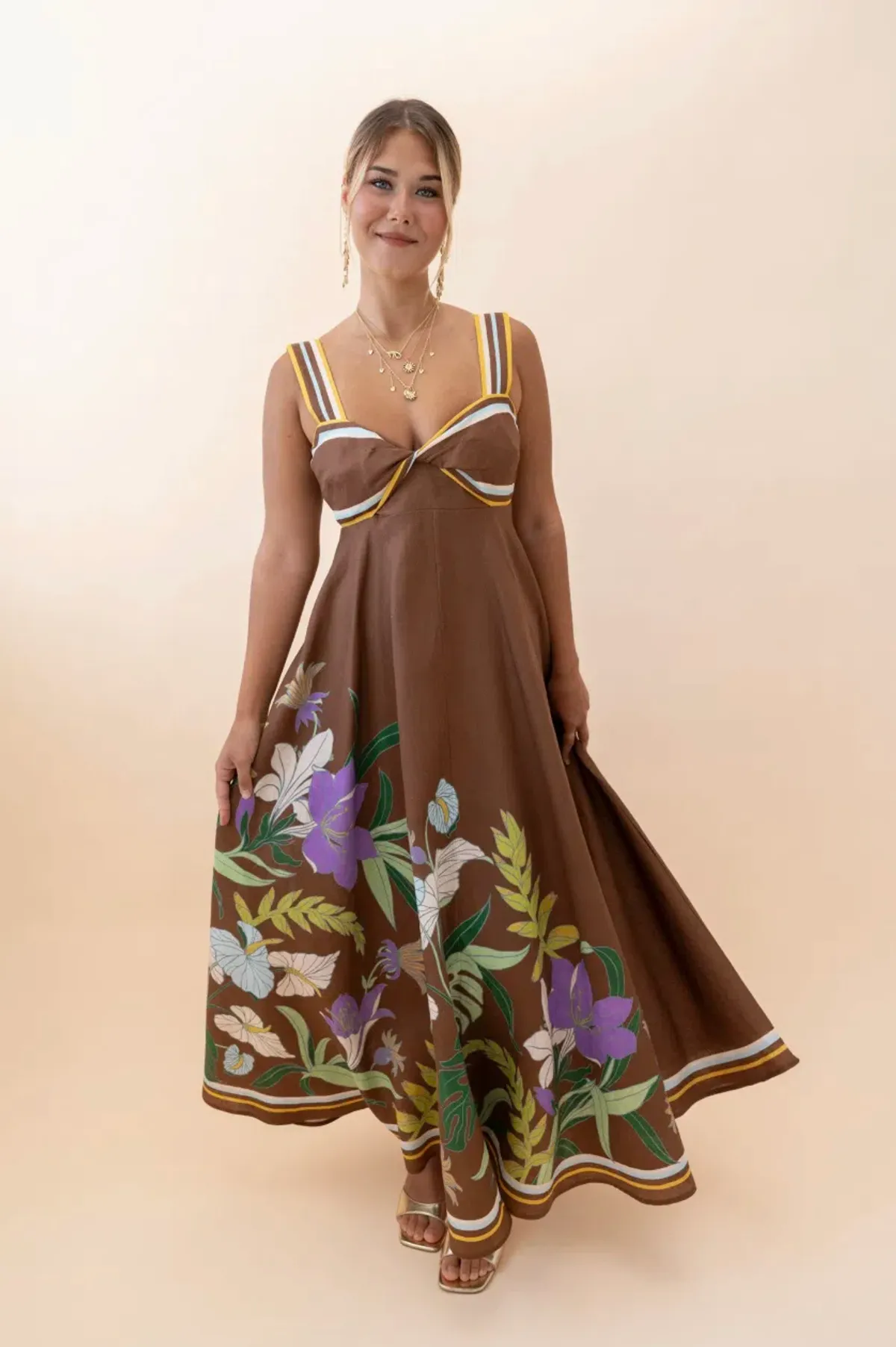 Alémais Alfie Twist Sundress Size 16 for rent on The Volte - main image