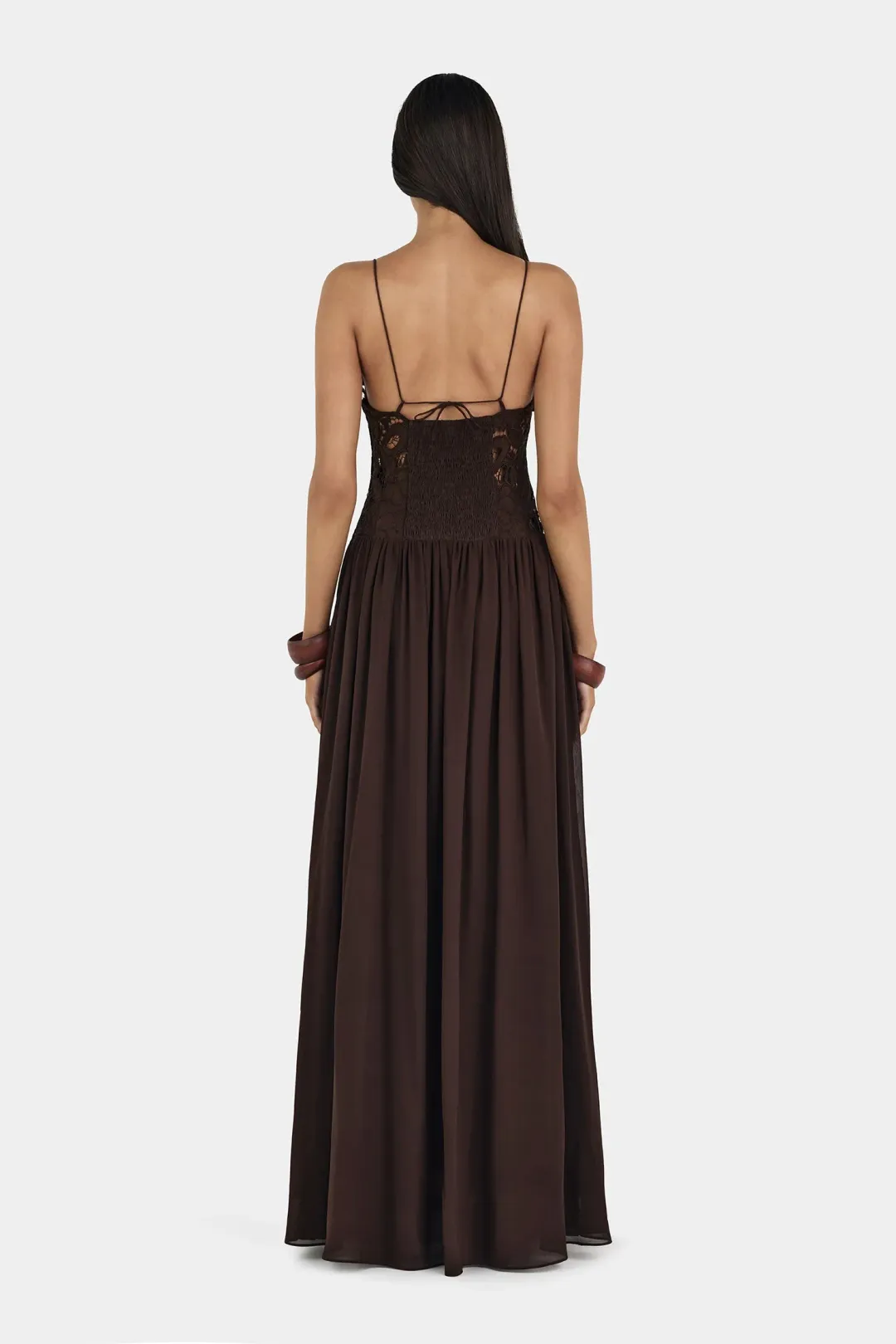 Hansen And Gretel Stephanie Maxi Dress Cedar Brown Size 8 for rent on The Volte - main image