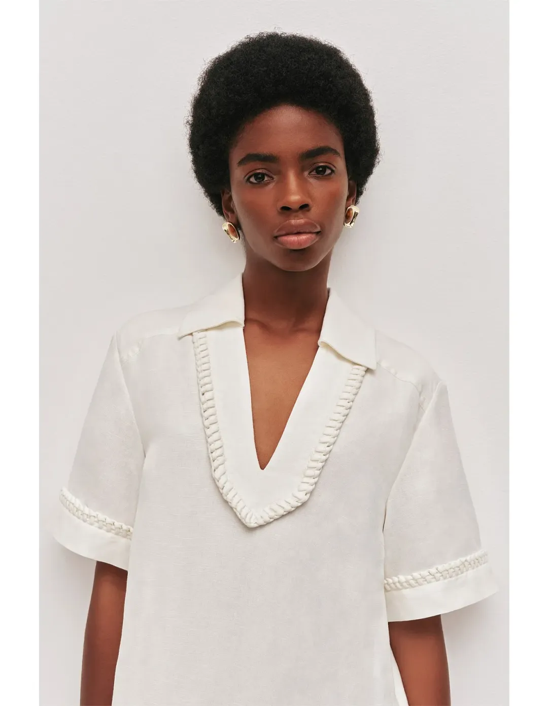 Aje Tropez Mini Dress Ivory Size 12 for rent on The Volte - main image